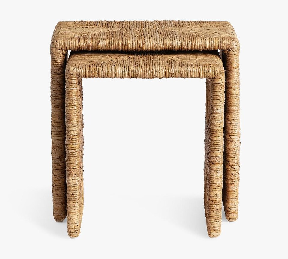 Woven Nesting Side Tables Pottery Barn Australia